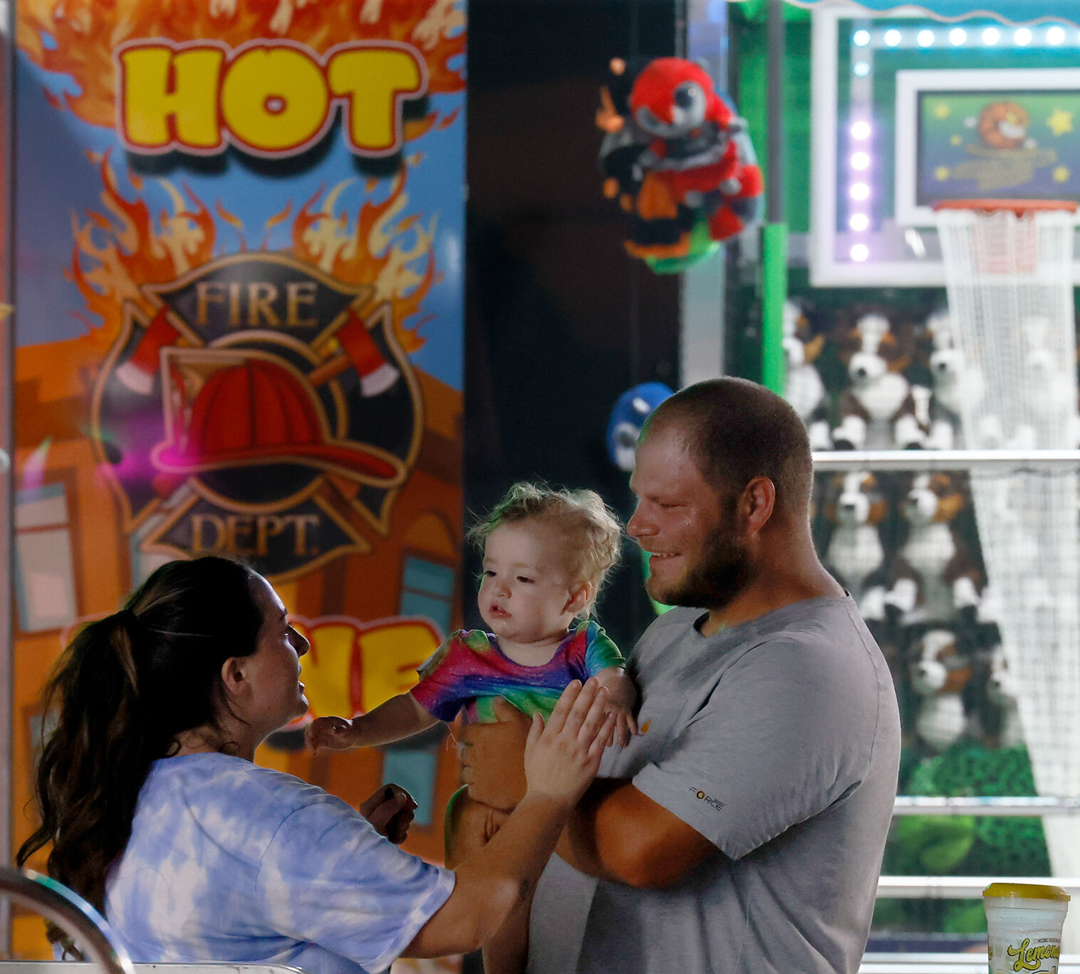 From left, Haley Kammerich, Harper Hague, and Hunter Hague talk